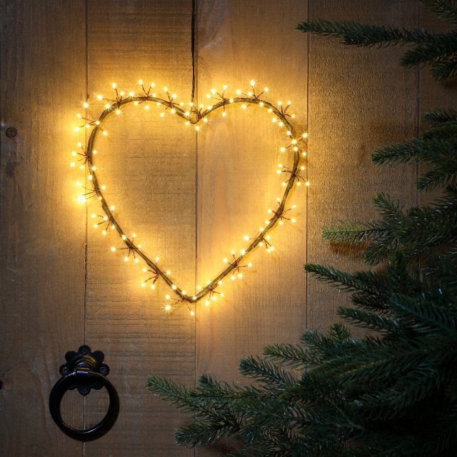 Noma Heart Cluster Light Antique White 25cm