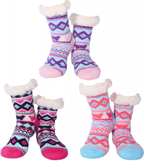 Nuzzles Nuzzles Fleece Butterfly Sock Assorted