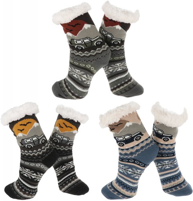 Nuzzles Nuzzles Fleece Landrover Sock Assorted