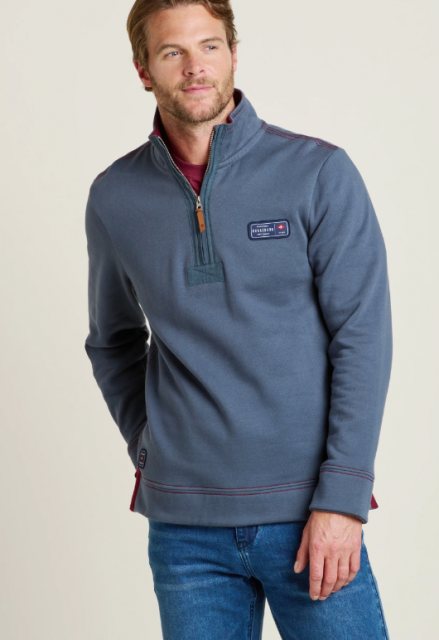 Brakeburn Brakeburn 1/4 Zip Sweatshirt Blue