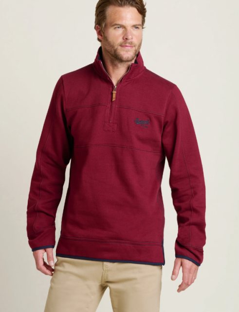 Brakeburn Brakeburn 1/4 Zip Sweatshirt Burgundy