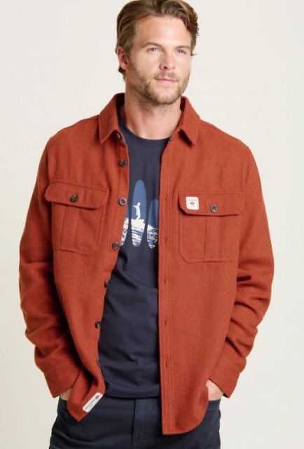 Brakeburn Brakeburn Rust Overshirt Red