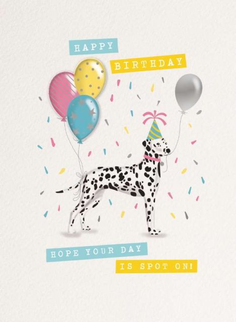 Decoupage Dalmation Birthday Card