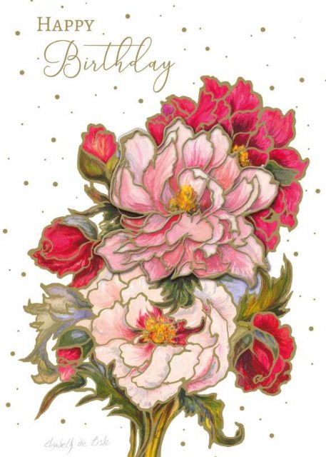 Decoupage Flowers Birthday Card