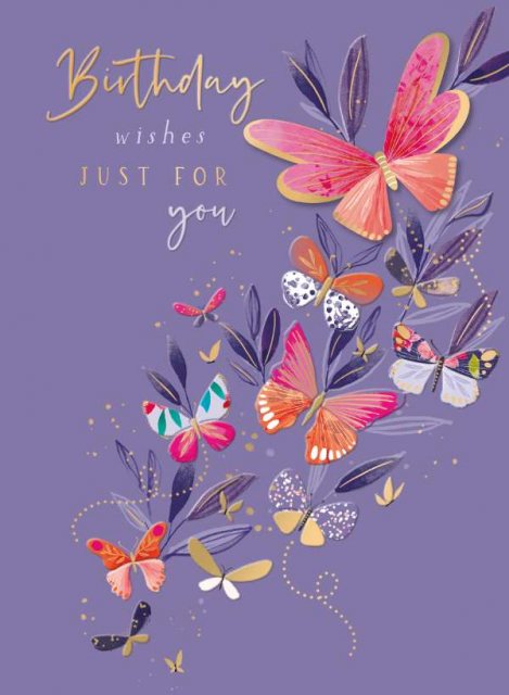 Decoupage Butterfly Birthday Wishes Card