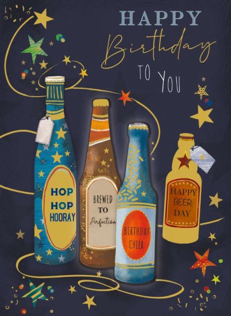 Decoupage Birthday Beers Card