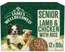 JWB James Wellbeloved Senior Lamb, Chicken & Rice Gravy 12 x 90g Pouch