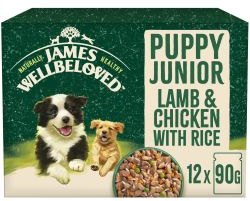 JWB James Wellbeloved Puppy Lamb, Chicken & Rice Gravy 12 x 90g Pouch