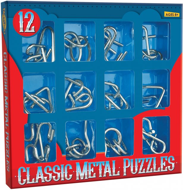 Classic Metal Puzzles 12 Pack - Games & Puzzles - Mole Avon