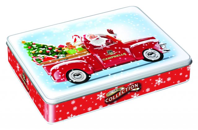 Campbells Santa In Van Shortbread Tin 150g