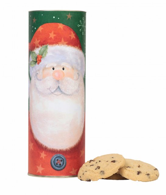 Christmas Chocolate Chip Biscuit Santa Tube 240g