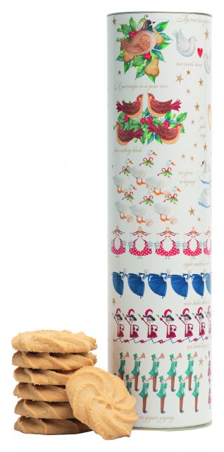 Farmhouse Biscuits Shortcake Whirls Christmas Tube 300g