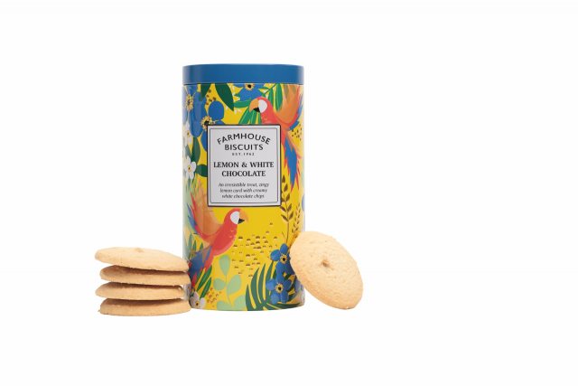 Farmhouse Lemon & White Chocolate Biscuit Tin 200g