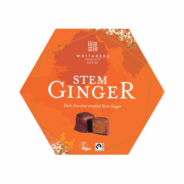 Whitakers Dark Chocolate Covered Stem Ginger 180g