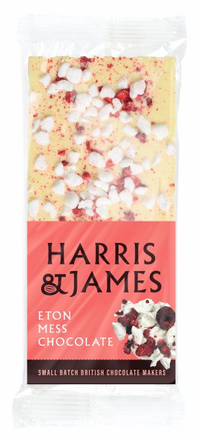 Harris & James Eton Mess White Chocolate Bar 100g