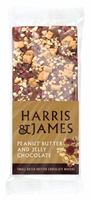 Harris & James Peanut Butter & Jelly Milk Chocolate Bar 100g