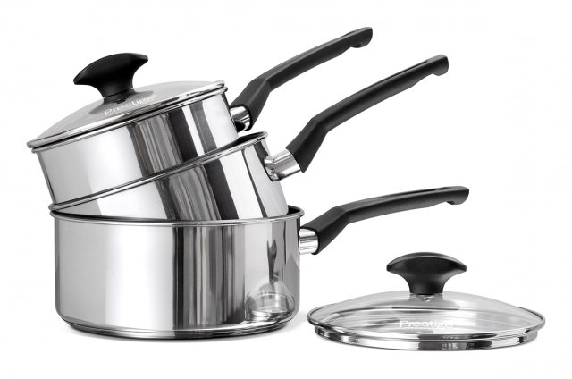 Prestige Steel Cookware Pan Set 3 Piece