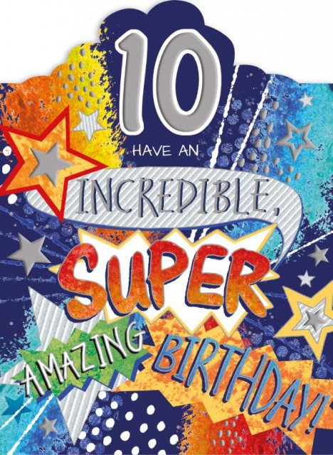 Super Amazing 10th Birthday Card