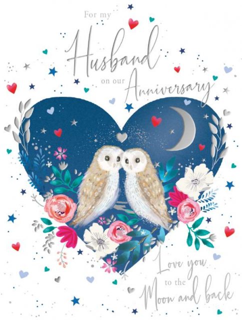 Two Owls Anniversary Card