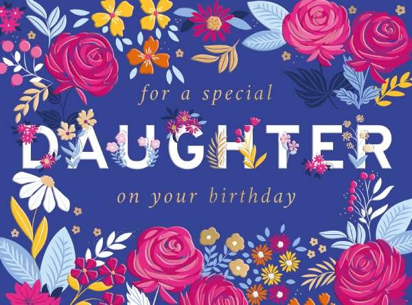 Floral Daughter Birthday Card