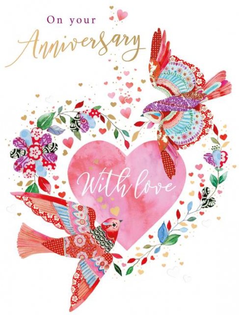 Doves With Love Anniversary Card