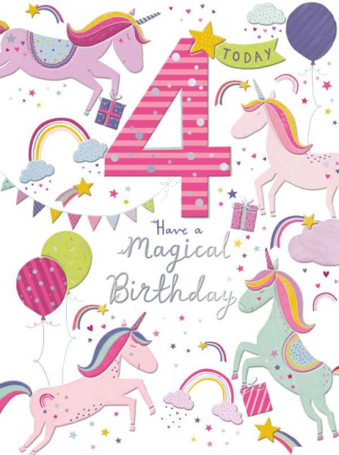 Magical 4th Birthday Card