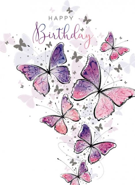 Butterflies Birthday Card