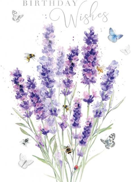 Bees & Lavender Birthday Card