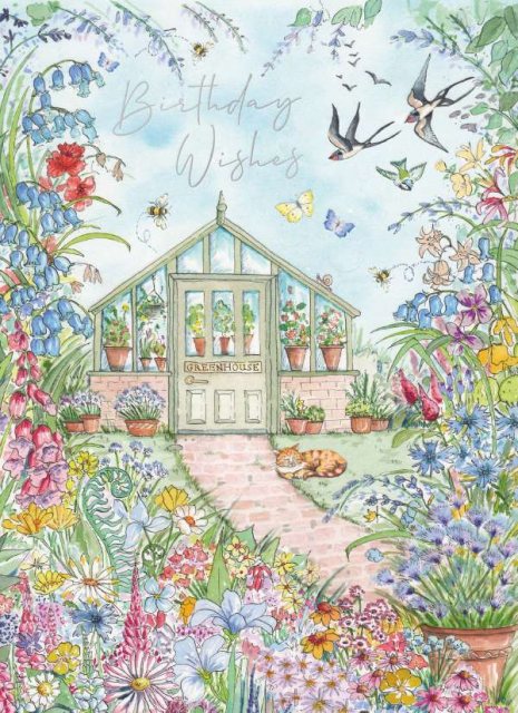 Floral Greenhouse Birthday Card