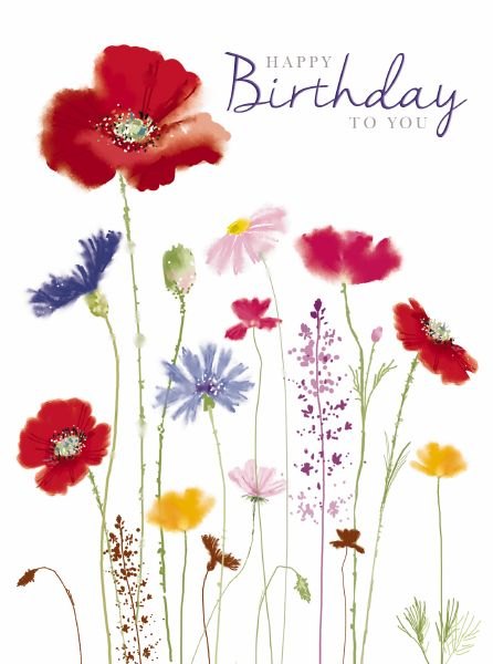 Floral Happy Birthday To You Card