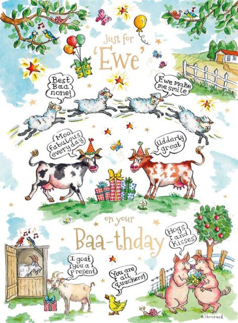 Patches Just For Ewe Birthday Card