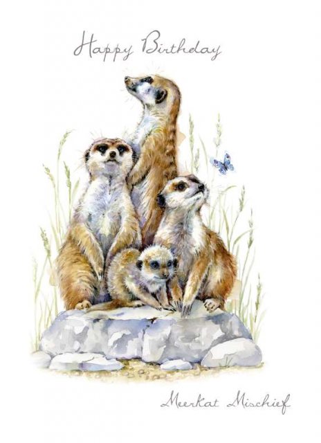 Paw Meerkat Mischief Happy Birthday Card