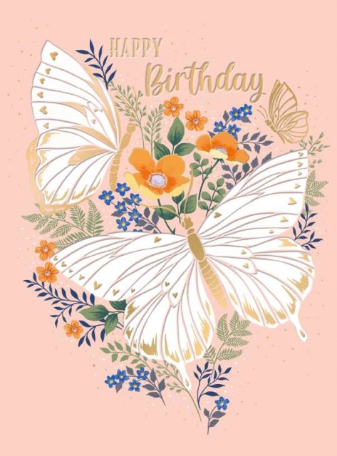 Two Butterflies Birthday Card