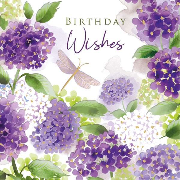 Sanja Hydrangea Birthday Card