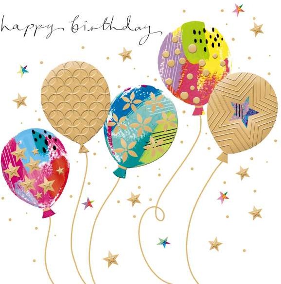 Alina Balloons Happy Birthday Card