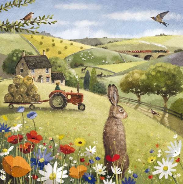 Countryside Hare Card