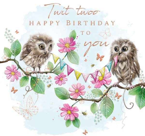 Twit Twoo Balloons Birthday Card