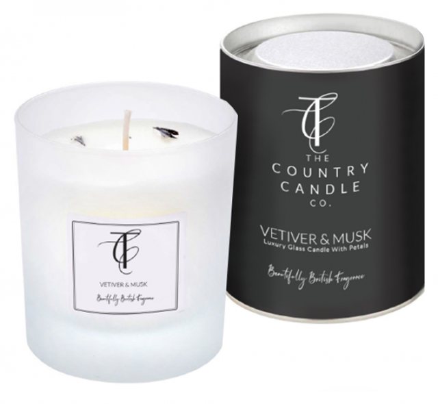 The County Candle Co Country Candle Co Pastels Vetiver & Musk Glass Candle