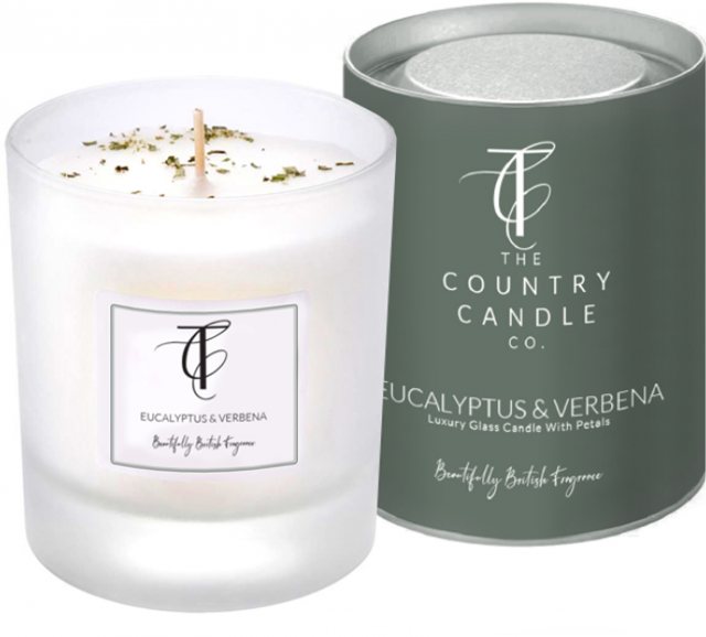 The County Candle Co Country Candle Co Pastels Eucalyptus & Verbena Glass Candle