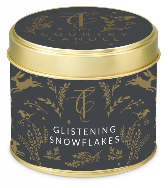 The County Candle Co Country Candle Co Enchanted Woodland Glistening Snowflakes Tin Candle