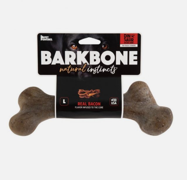 Pet Qwerks Bacon Dino BarkBone Bacon