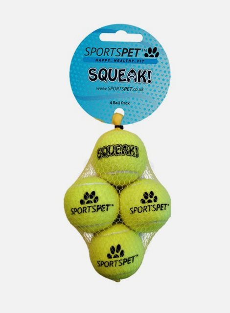 Sportspet Tennis Mini Squeak 4 pack