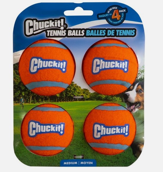 Chuckit! Tennis Ball 4 Pack Medium