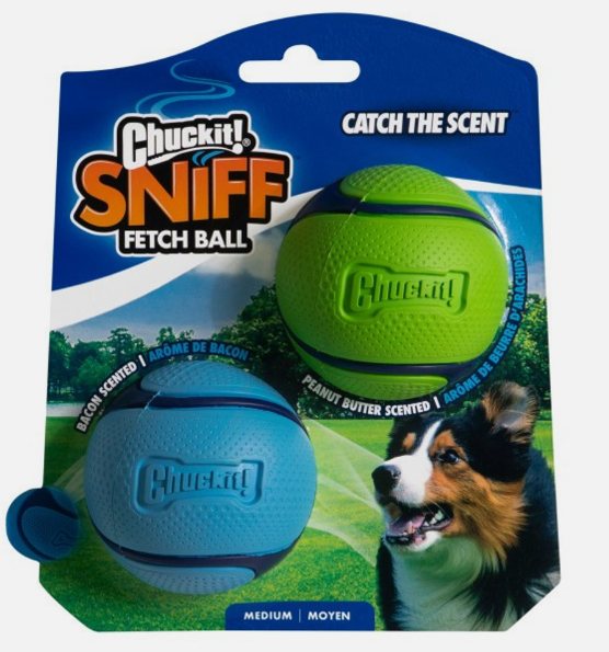 Chuckit! Sniff Fetch Balls Duo Medium 2 Pack