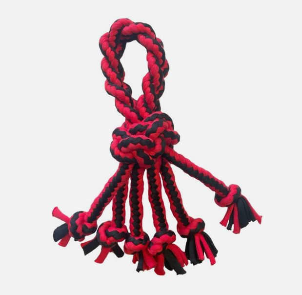 Happy Pet Nuts for Knots Multi Tugger Red & Black