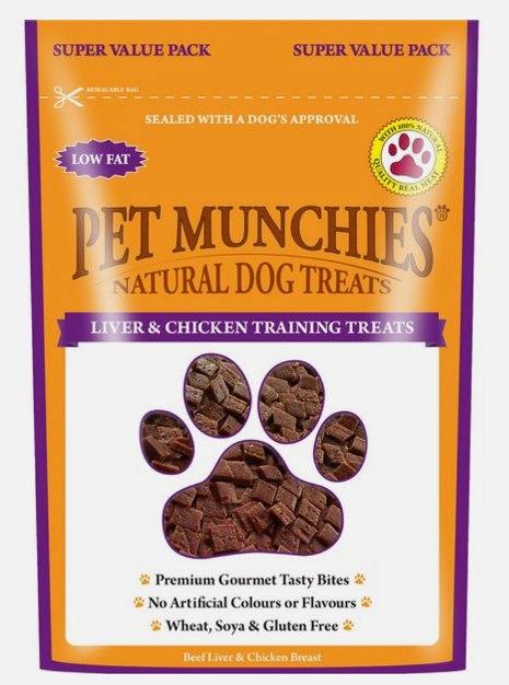 Pet Munchies Dog Training Treats Liver and Chicken 150g