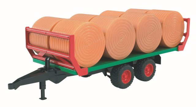 Bruder Bruder Bale Trailer With 8 Bales Toy