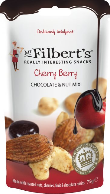 FILBERTS Mr Filbert's Cherry Berry Chocolate & Nut Mix 75g