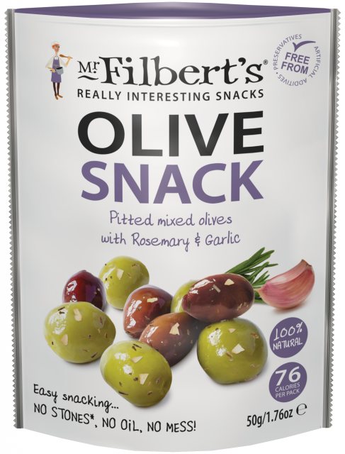 FILBERTS Mr Filbert's Rosemary & Garlic Olives 50g