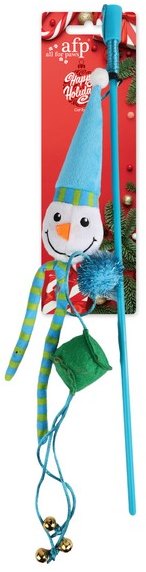 All For Paws All For Paws Snowman Cat Wand Toy